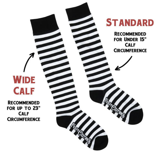 WIDE CALF KNEE HI ASST STRIPE