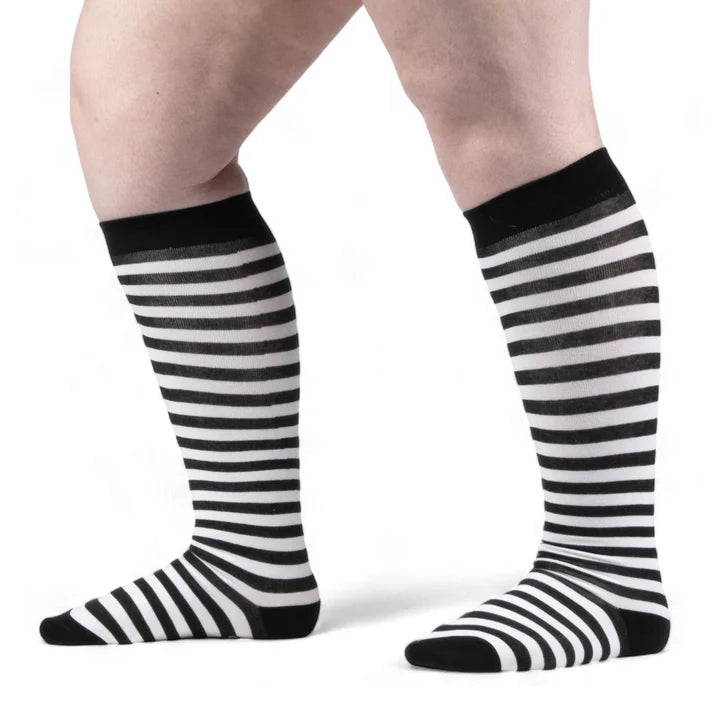 WIDE CALF KNEE HI ASST STRIPE
